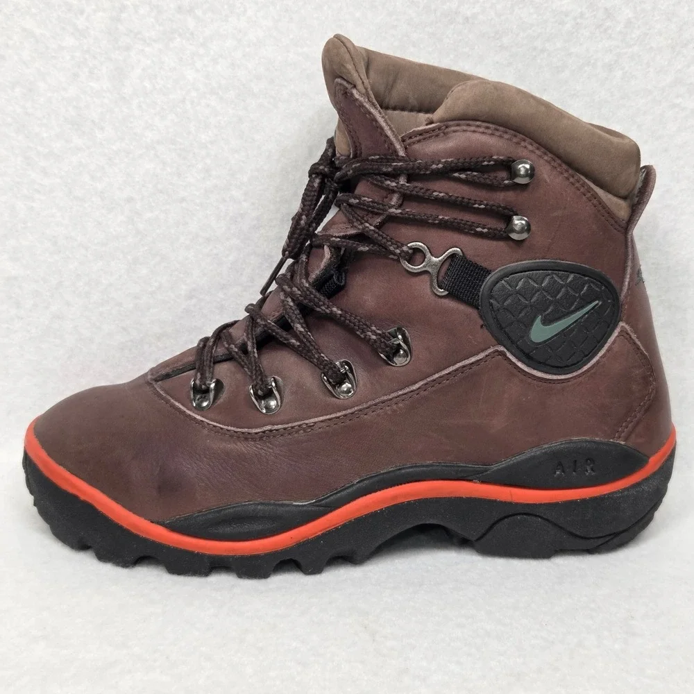 Vtg‎ Nike ACG Zoom Air Hiking Boots Mens 8.5 Brown Leather Vintage Rugged Y2K